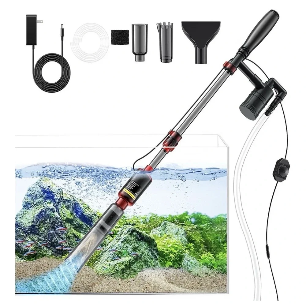 Fish Tank Cleaner Aquarium Gravel Cleaner 530GPH/32W Electric Fish Tank Cleaning